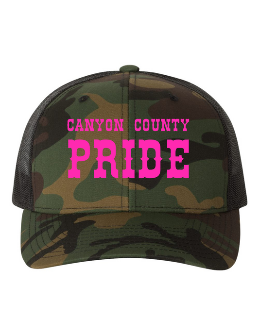Camo Embroidered Trucker Snapback Hat