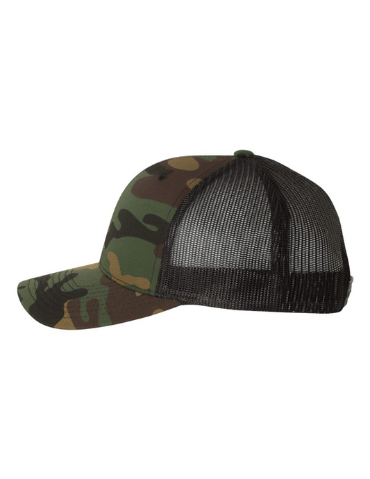Camo Embroidered Trucker Snapback Hat